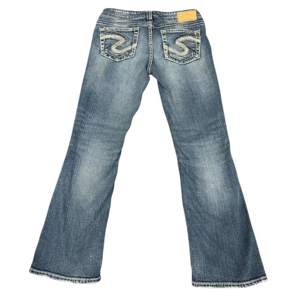 Y2K Silver bootcut jeans with a flattering fit